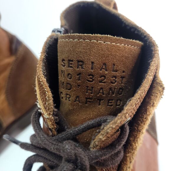 Bull Boxer Kelden Handcrafted Leather Ankle Boots US 13 Brown EU 46 Side Zip main image 13